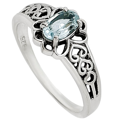 Sky Blue Topaz Ring size-8 R-1172 SDR253997