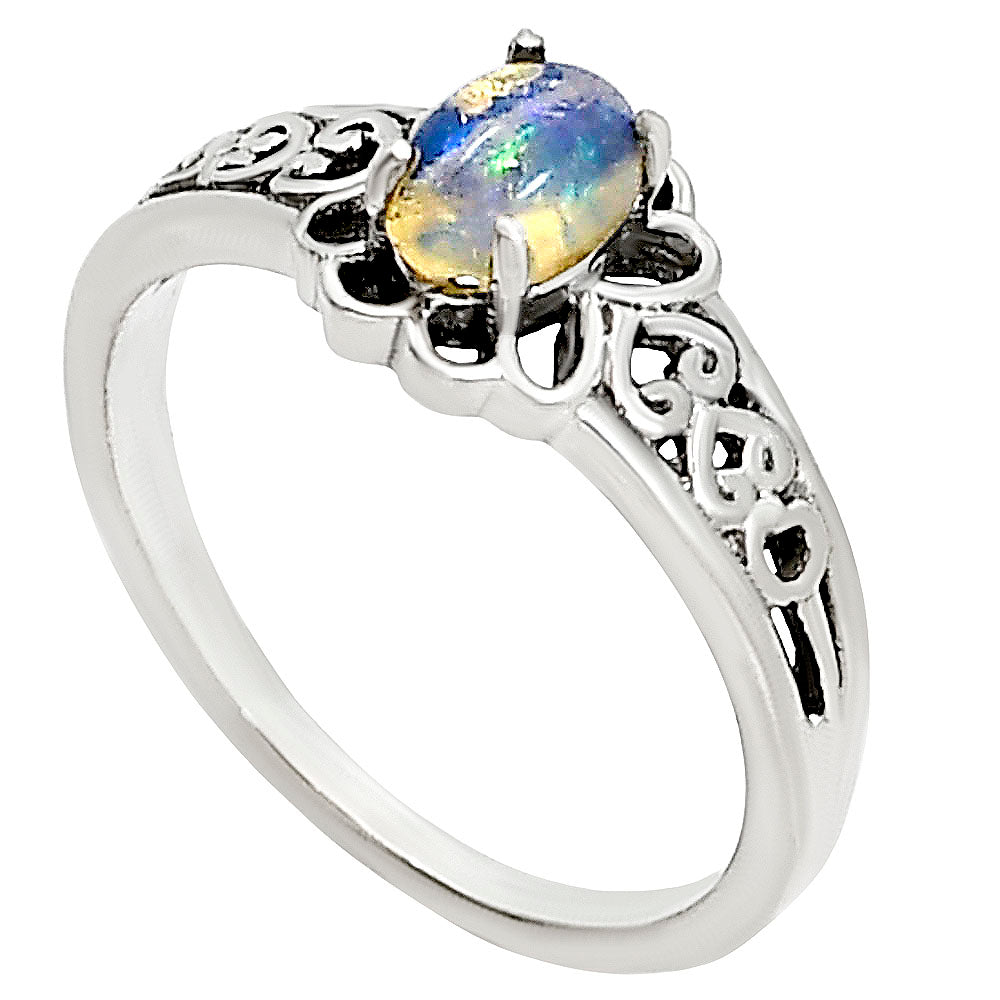 Ethiopian Opal Ring size-6 R-1172 SDR254073