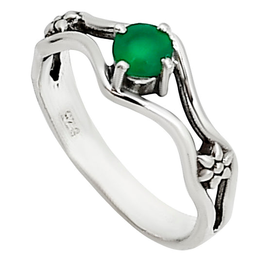 Green Onyx Ring size-5 R-1720 SDR254091