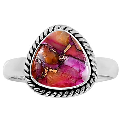 Kingman Orange Dahlia Turquoise Ring size-9 R-1009 SDR254151