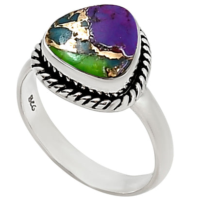 Multi Copper Turquoise Ring size-8 R-1009 SDR254152