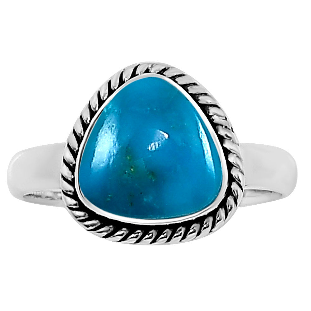 Natural Turquoise Morenci Mine Ring size-7.5 R-1009 SDR254155
