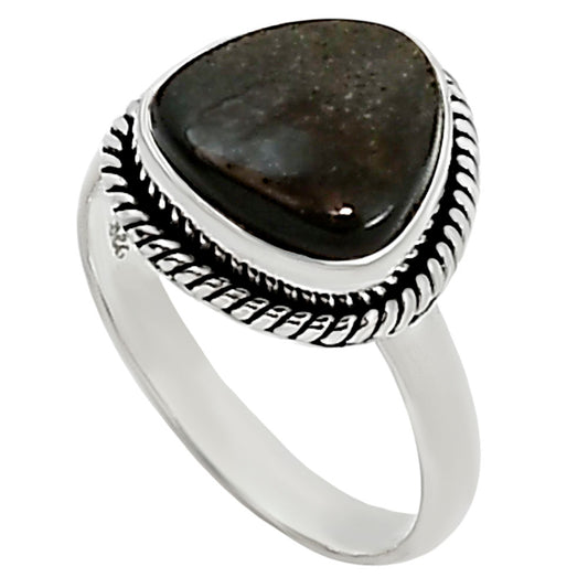 Silver Obsidian Ring size-8 R-1009 SDR254160