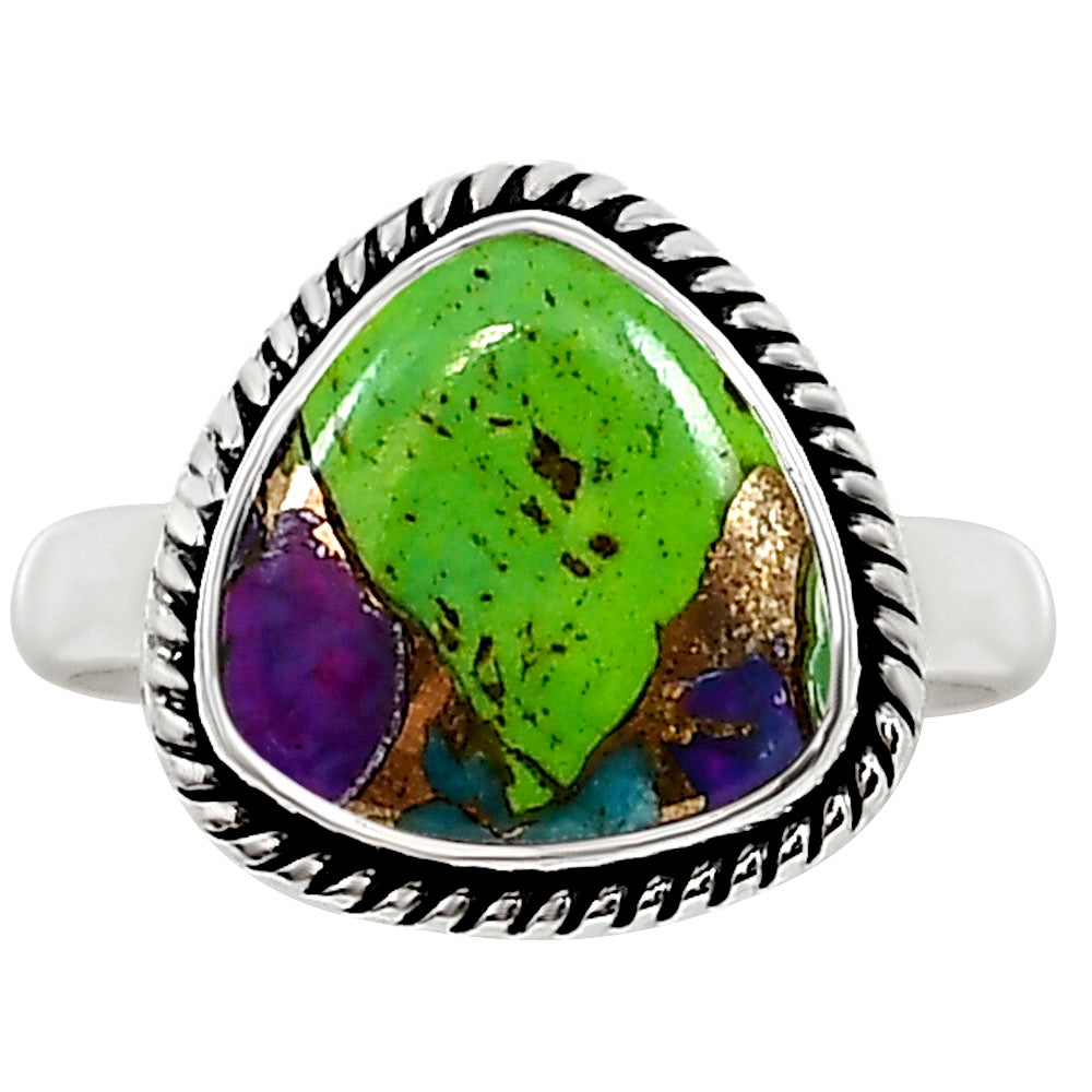 Multi Copper Turquoise Ring size-7.5 R-1009 SDR254165