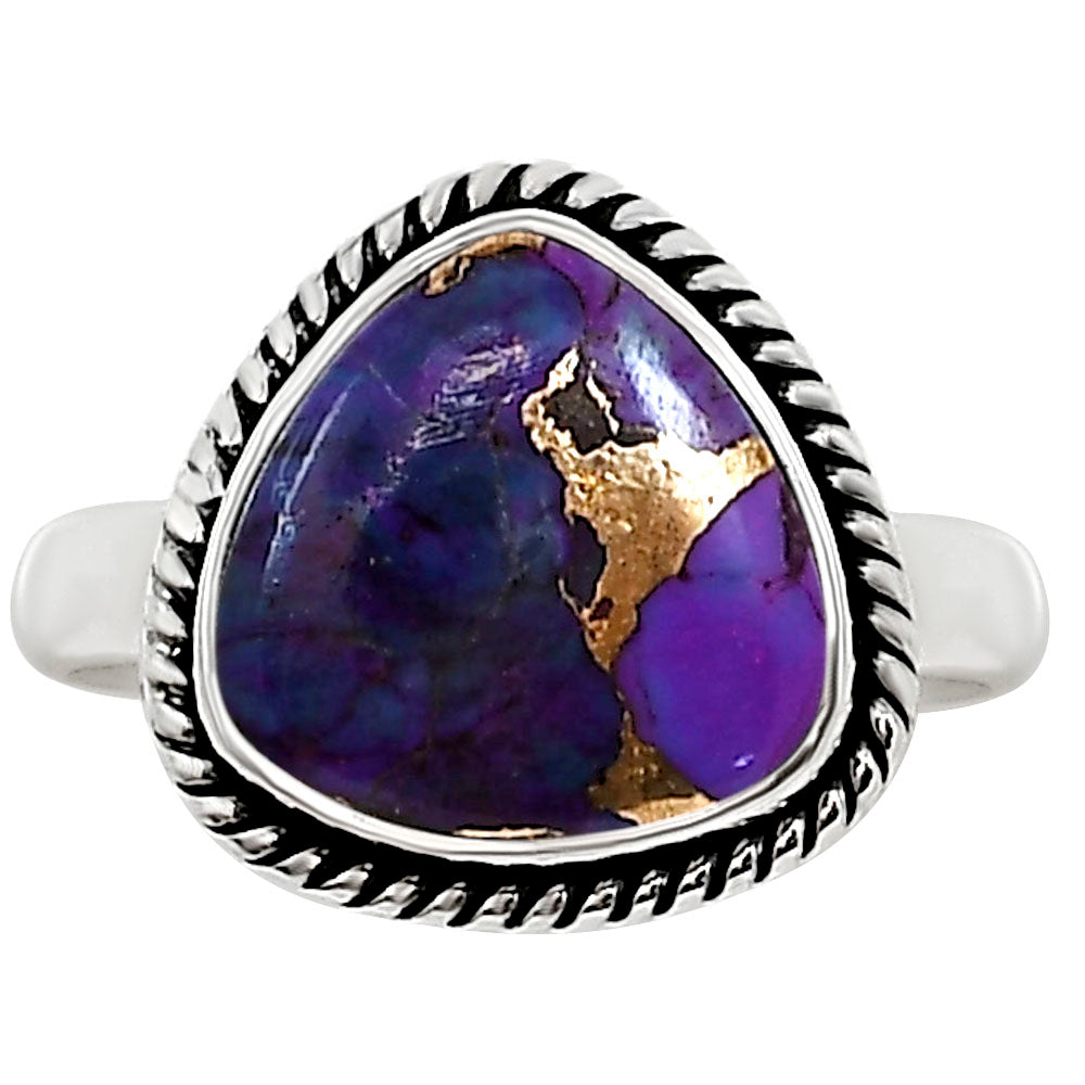 Copper Purple Turquoise Ring size-7.5 R-1009 SDR254174
