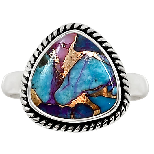 Kingman Pink Dahlia Turquoise Ring size-7.5 R-1009 SDR254180