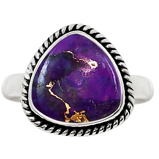 Copper Purple Turquoise Ring size-8 R-1009 SDR254189