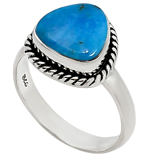 Natural Turquoise Morenci Mine Ring size-7.5 R-1009 SDR254192