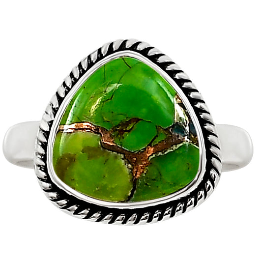 Copper Green Turquoise Ring size-8 R-1009 SDR254200