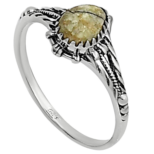 Authentic White Buffalo Turquoise Nevada Ring size-7 R-1345 SDR254230