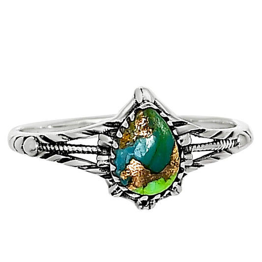 Blue Turquoise In Green Mohave Ring size-7 R-1345 SDR254245