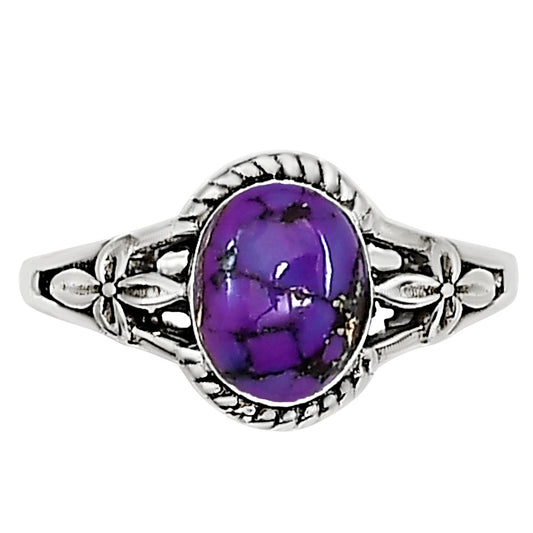 Copper Purple Turquoise Ring size-5 R-1300 SDR254283