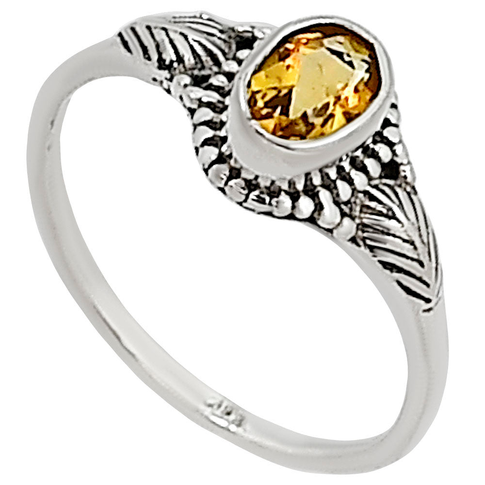 Citrine Ring size-7 R-1403 SDR254447
