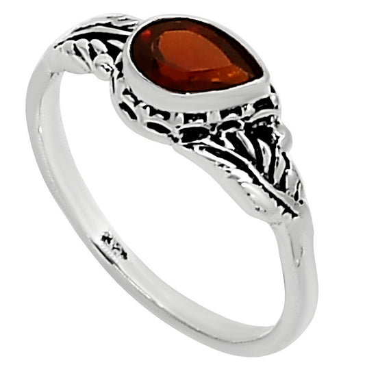 Hessonite Garnet Ring size-6 R-1404 SDR254516
