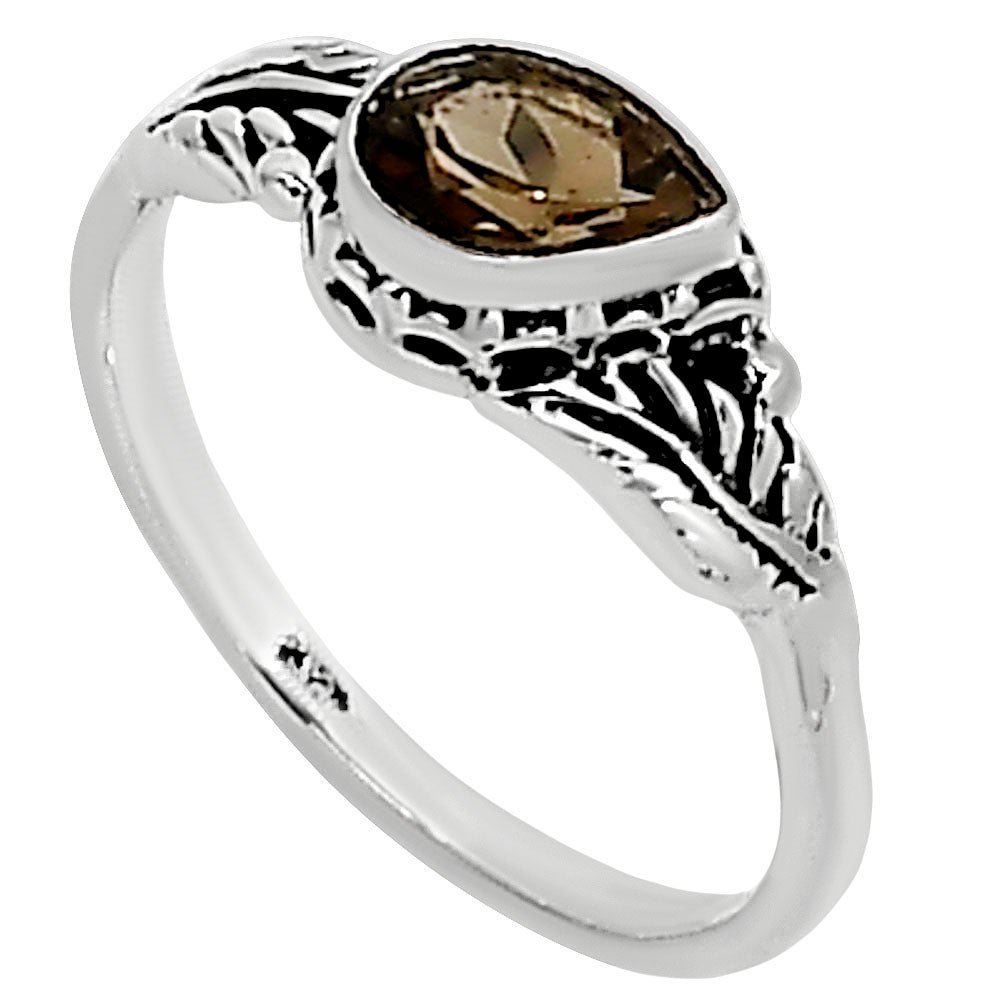 Smoky Quartz Ring size-8 R-1404 SDR254547