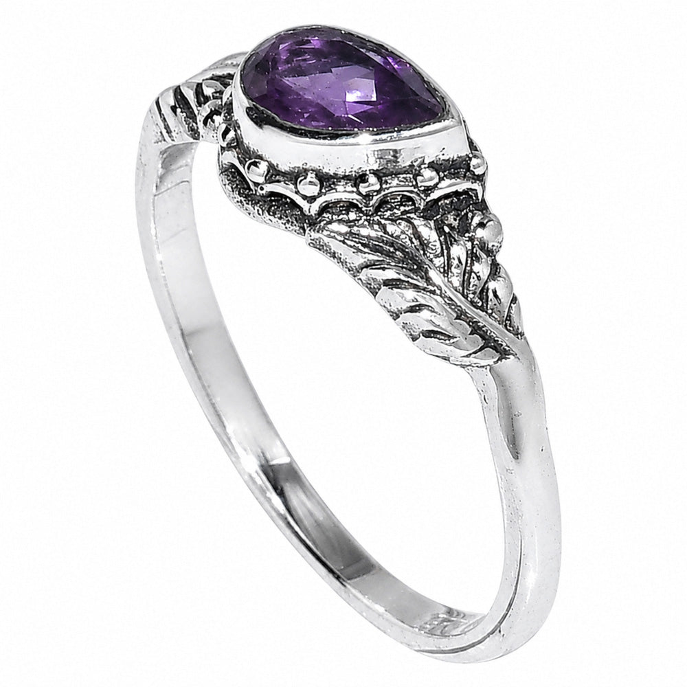 Leaf - Amethyst Ring size-5 R-1404 SDR254611