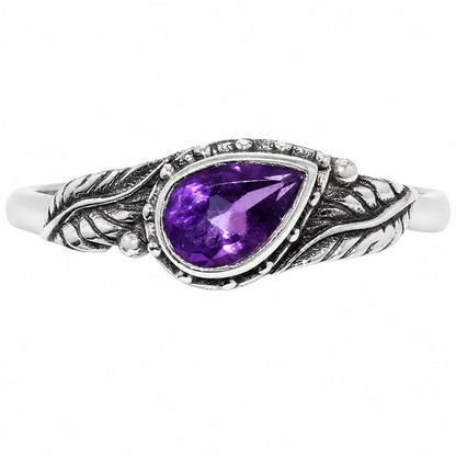 Leaf - Amethyst Ring size-5 R-1404 SDR254611