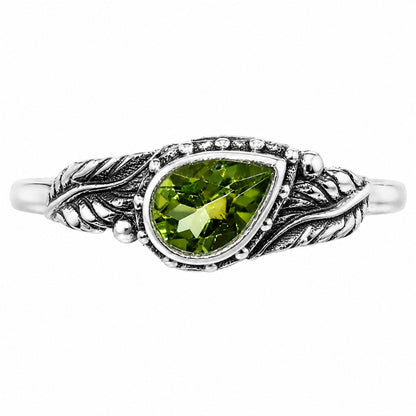 Leaf - Peridot Ring size-8 R-1404 SDR254633