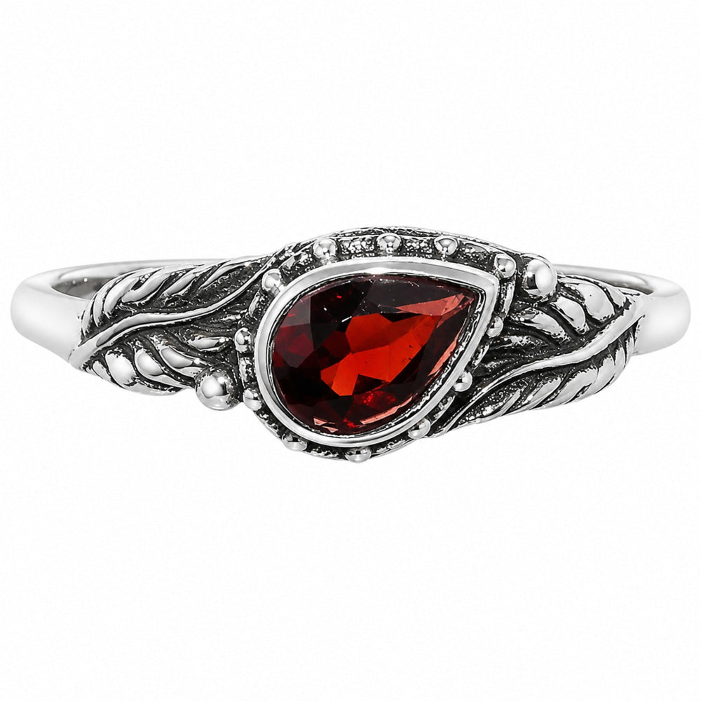Leaf - Hessonite Garnet Ring size-8 R-1404 SDR254645