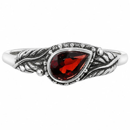 Leaf - Hessonite Garnet Ring size-8 R-1404 SDR254645