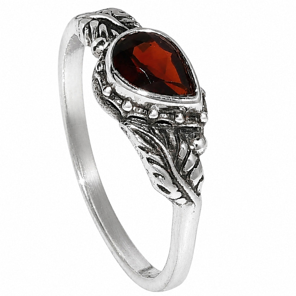Leaf - Hessonite Garnet Ring size-8 R-1404 SDR254645