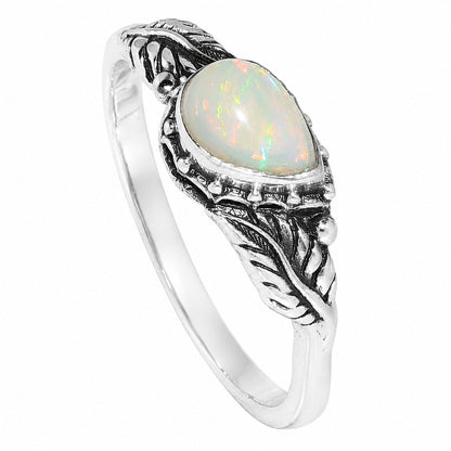 Leaf - Ethiopian Opal Ring size-5 R-1404 SDR254658