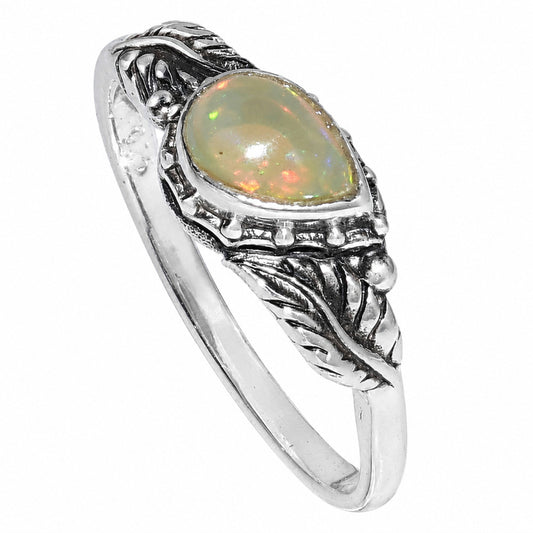 Leaf - Ethiopian Opal Ring size-5 R-1404 SDR254660