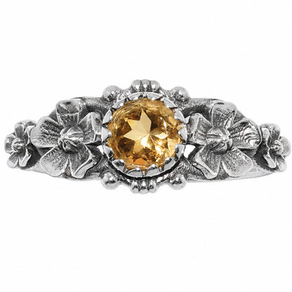 Floral - Citrine Ring size-7 R-1292 SDR254679
