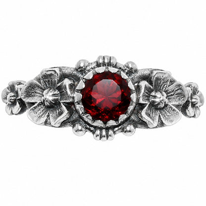 Floral - Hessonite Garnet Ring size-7 R-1292 SDR254689
