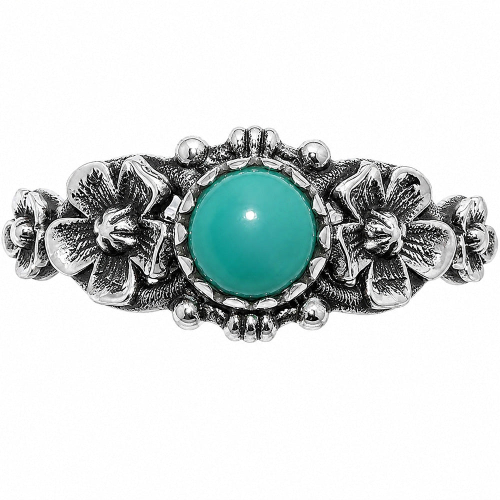 Floral - Lucky Charm Tibetan Turquoise Ring size-6 R-1292 SDR254711