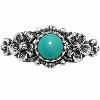 Floral - Lucky Charm Tibetan Turquoise Ring size-6 R-1292 SDR254711