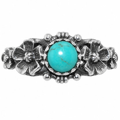 Floral - Lucky Charm Tibetan Turquoise Ring size-6 R-1292 SDR254712