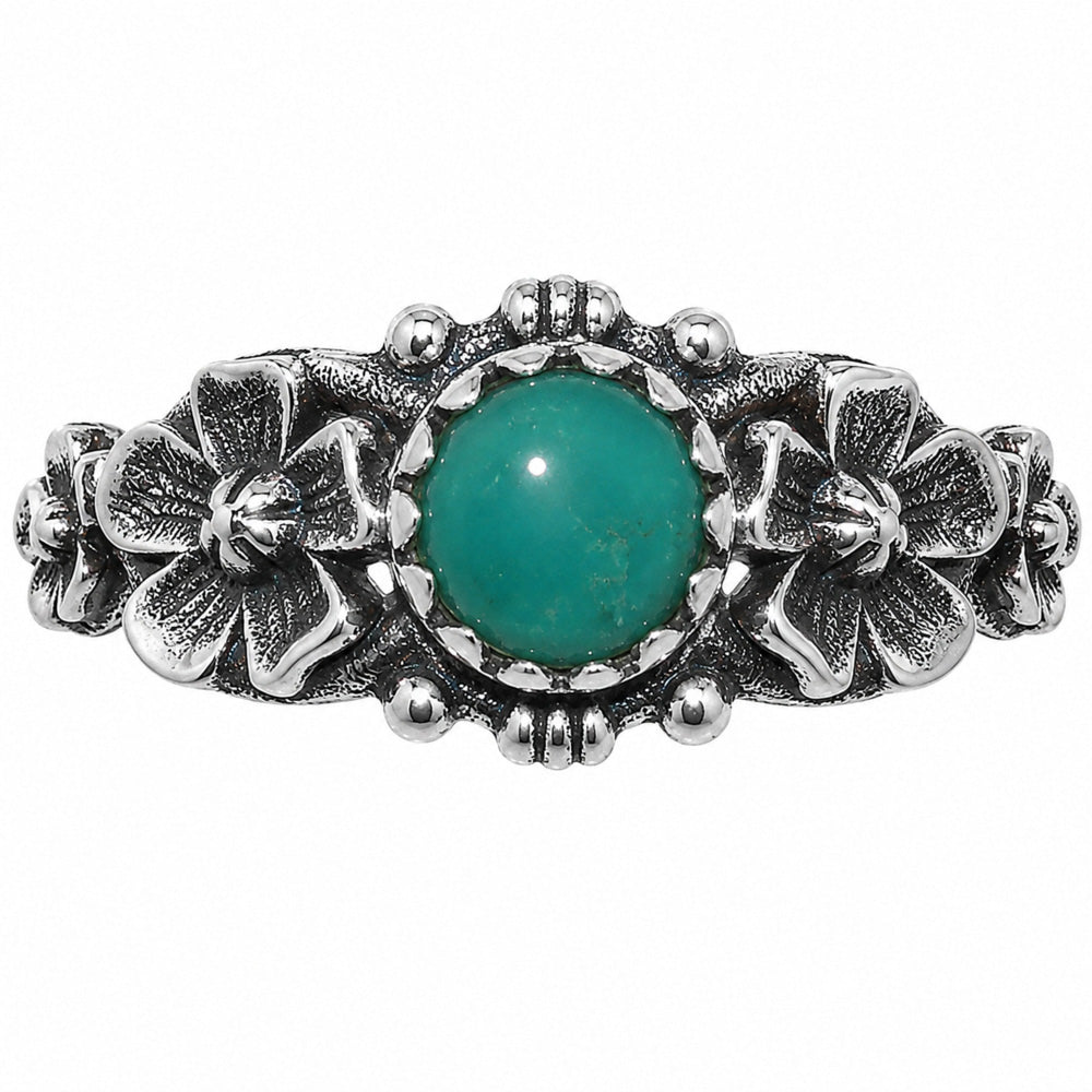 Floral - Lucky Charm Tibetan Turquoise Ring size-7 R-1292 SDR254715