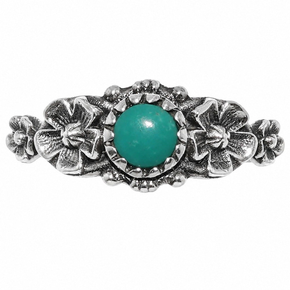 Floral - Lucky Charm Tibetan Turquoise Ring size-8 R-1292 SDR254717