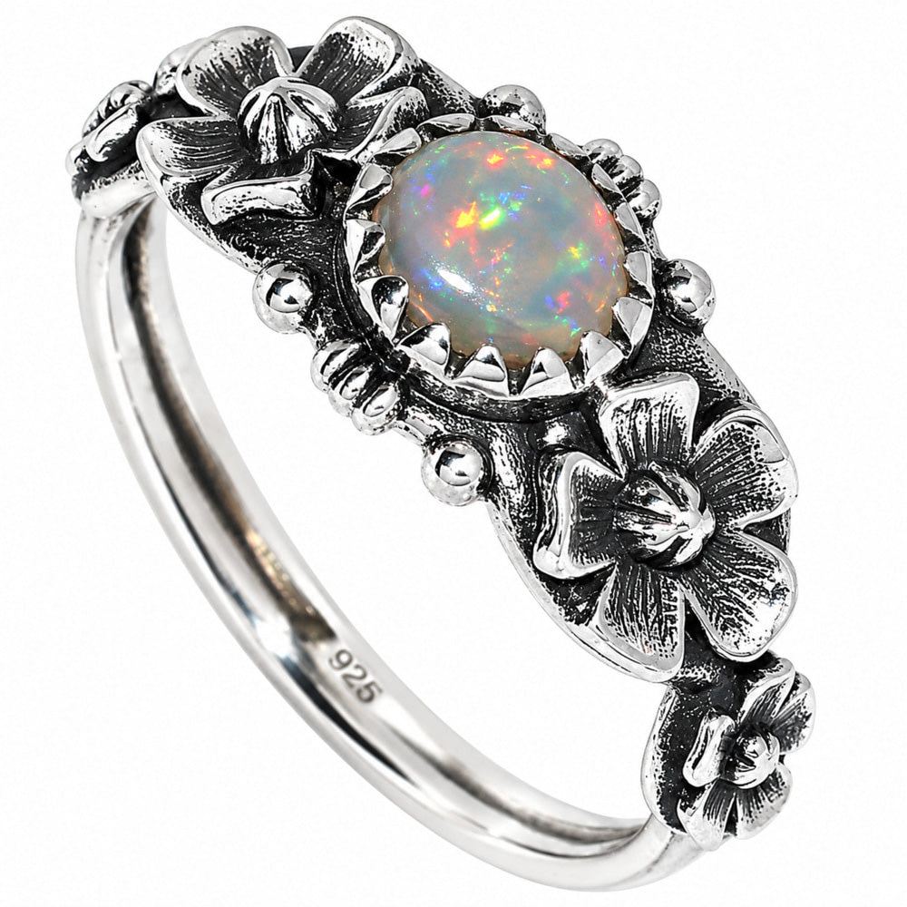 Floral - Ethiopian Opal Ring size-5 R-1292 SDR254719
