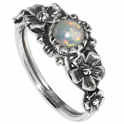 Floral - Ethiopian Opal Ring size-5 R-1292 SDR254720