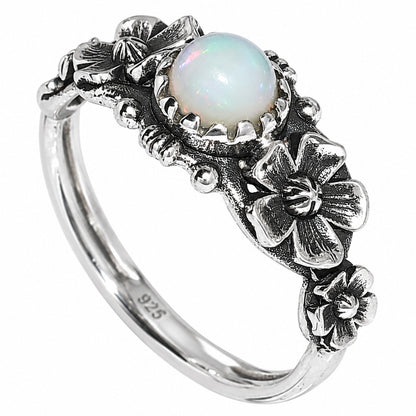 Floral - Ethiopian Opal Ring size-6 R-1292 SDR254721