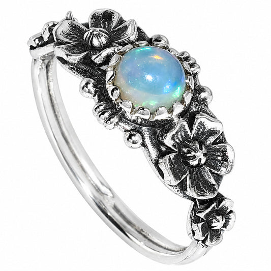 Floral - Ethiopian Opal Ring size-6 R-1292 SDR254722