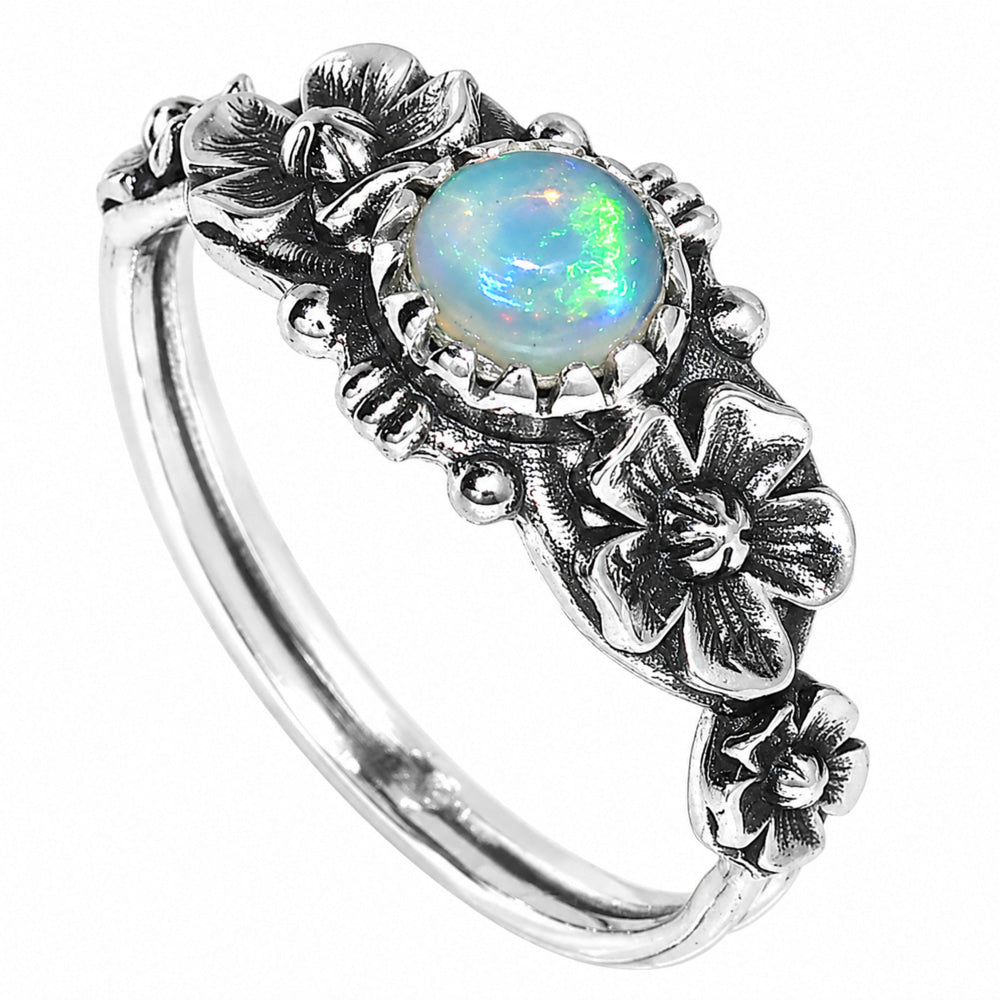 Floral - Ethiopian Opal Ring size-6 R-1292 SDR254724