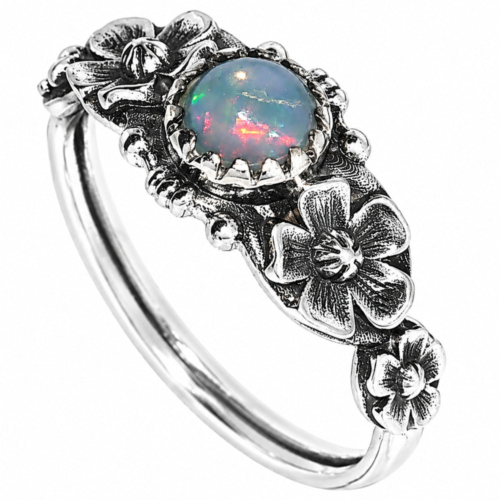Floral - Ethiopian Opal Ring size-7 R-1292 SDR254725