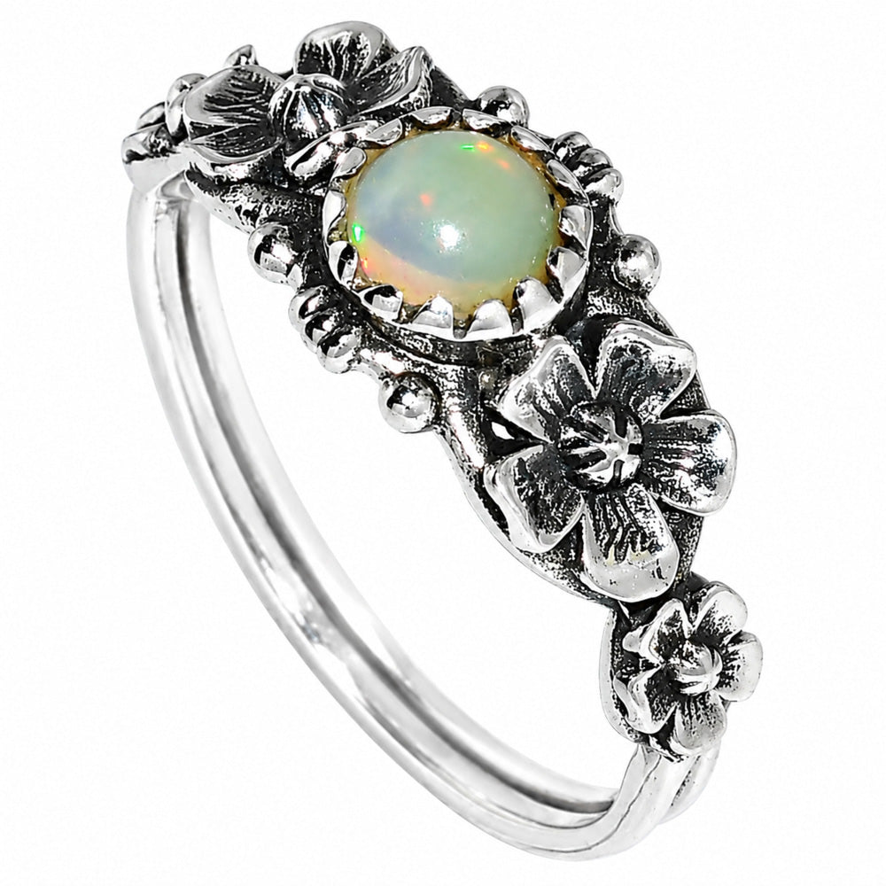 Floral - Ethiopian Opal Ring size-7 R-1292 SDR254727