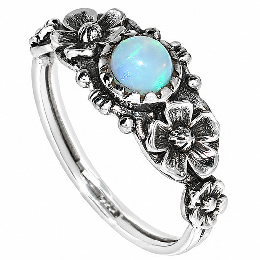 Floral - Ethiopian Opal Ring size-8 R-1292 SDR254728