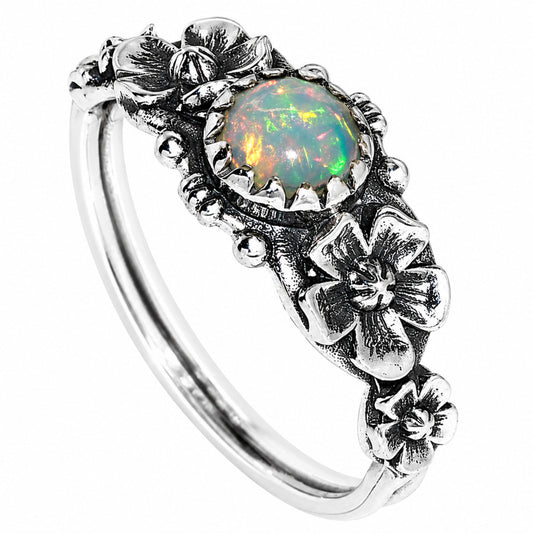 Floral - Ethiopian Opal Ring size-8 R-1292 SDR254730