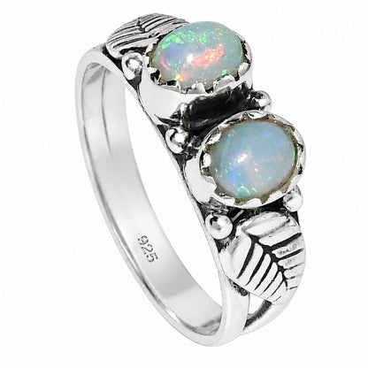 Leaf - Ethiopian Opal Ring size-5 R-1791 SDR254764