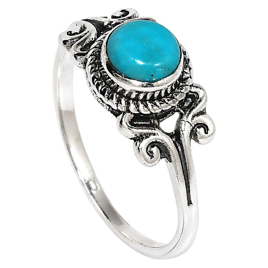 Sleeping Beauty turquoise Ring size-5 R-1358 SDR254808