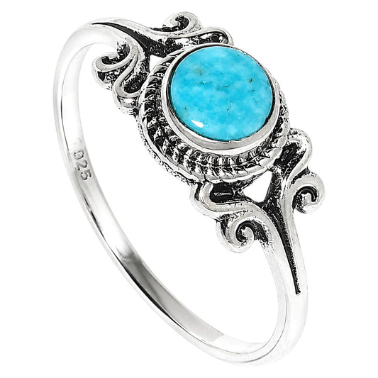Sleeping Beauty turquoise Ring size-7 R-1358 SDR254816