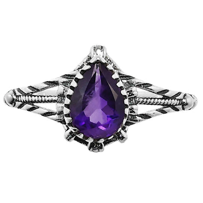 African Amethyst Ring size-5 R-1345 SDR254832