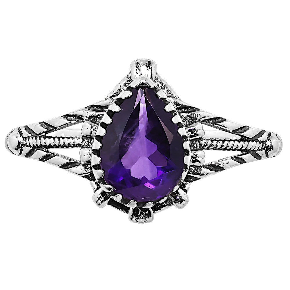 African Amethyst Ring size-7 R-1345 SDR254837