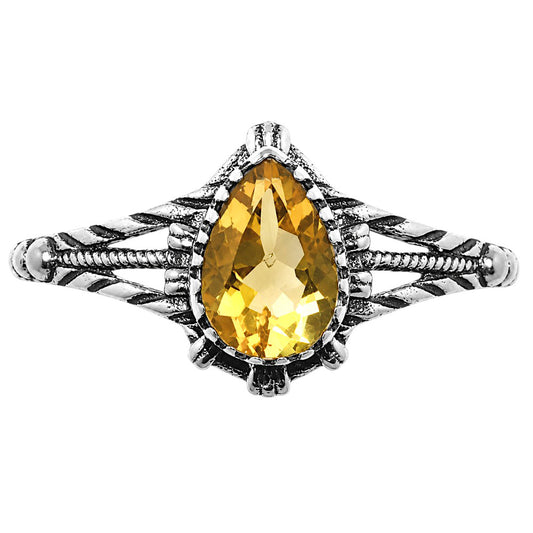 Citrine Ring size-6 R-1345 SDR254859