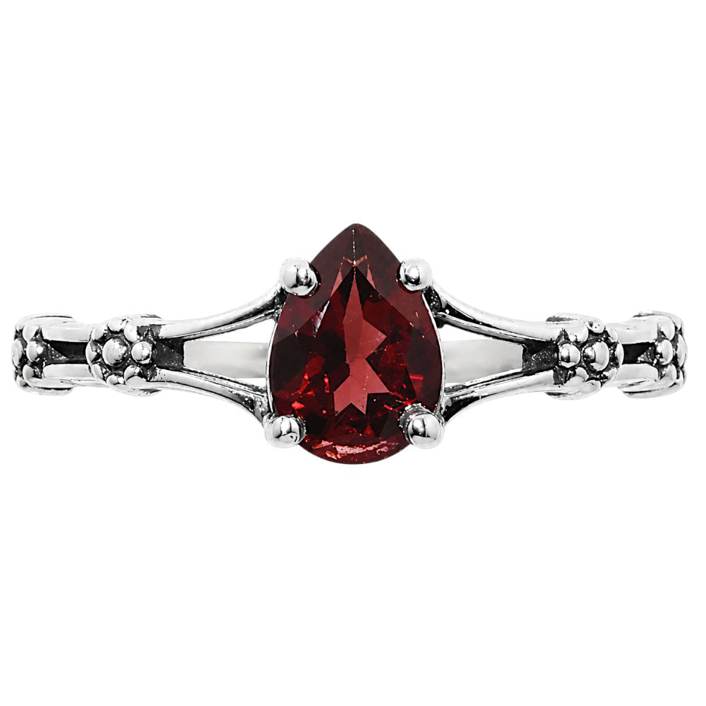 Floral - Hessonite Garnet Ring size-7 R-1720 SDR254893